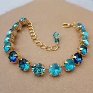 Austrian Crystal Bracelet in Gold